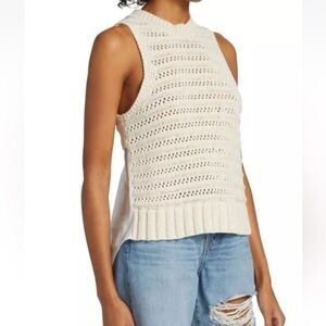 Veronica Beard mixed media styles Sade Mixed-Media Tank. Size Small.